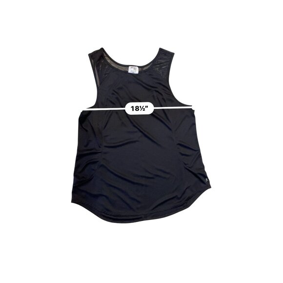 Danskin Now Dri More black mesh XXL tong tank athletic athleisure stretch open - Picture 6 of 7